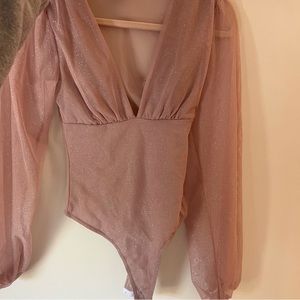 Pink sparkly bodysuit